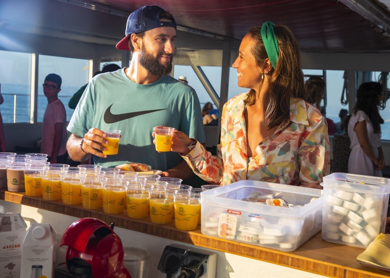 Frühstück auf dem Boot