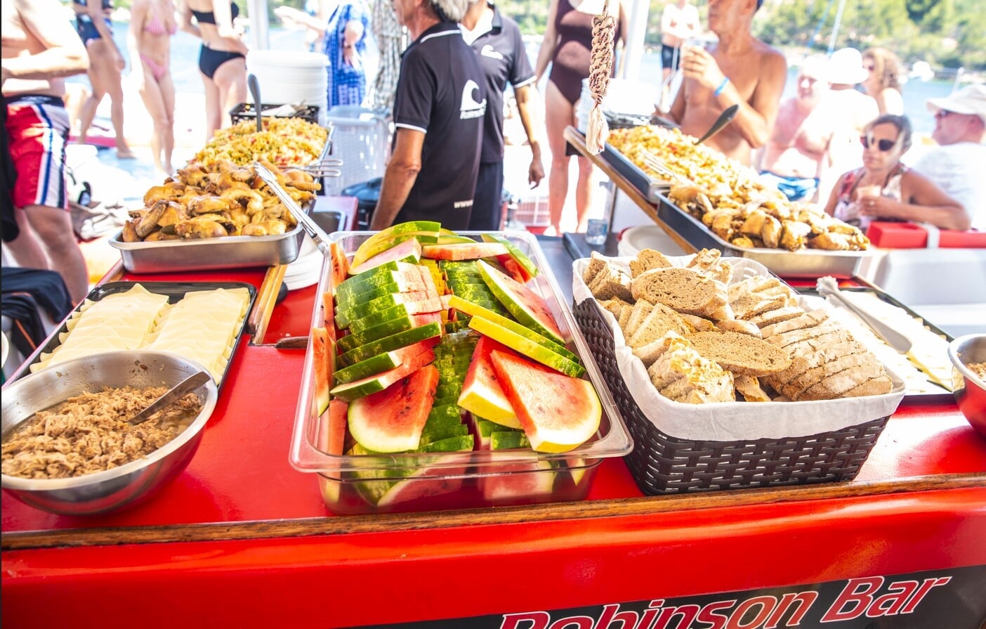 Essen auf dem Boot