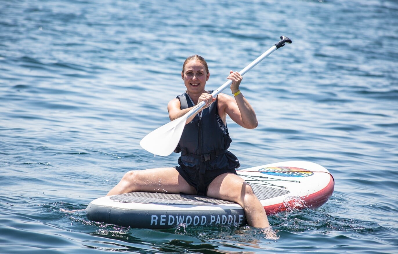 Stand up paddling an Bord