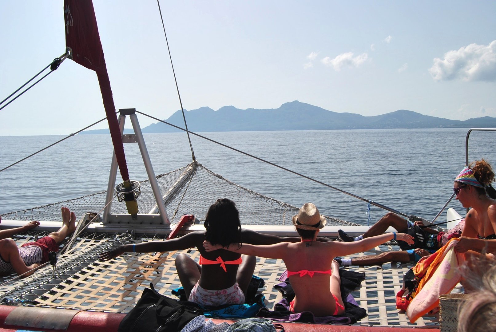 relax at the catamaran