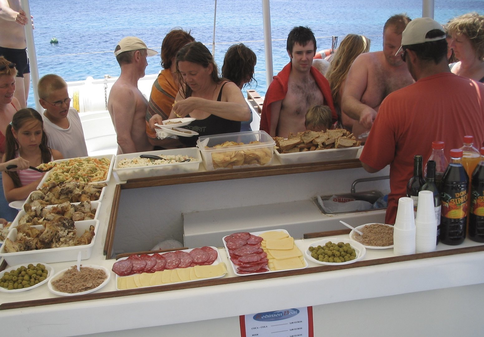 Lunch at the catamaran