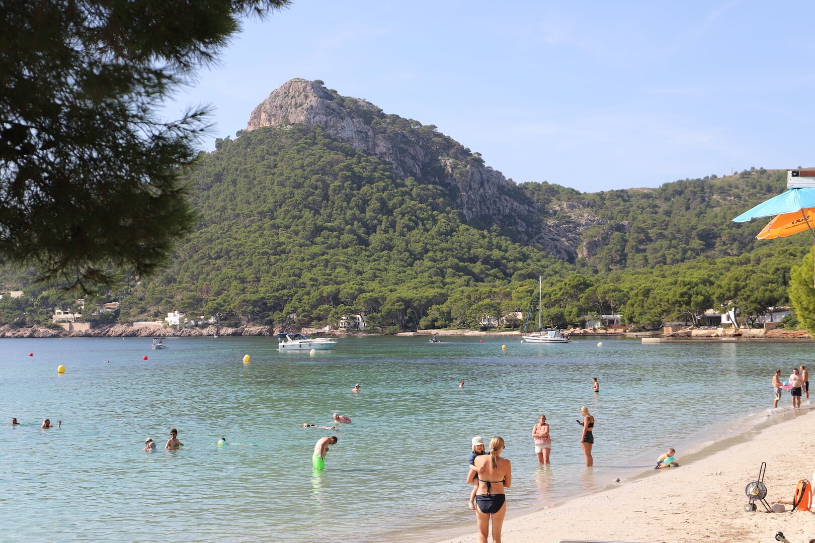 swimming at Beach Formentor