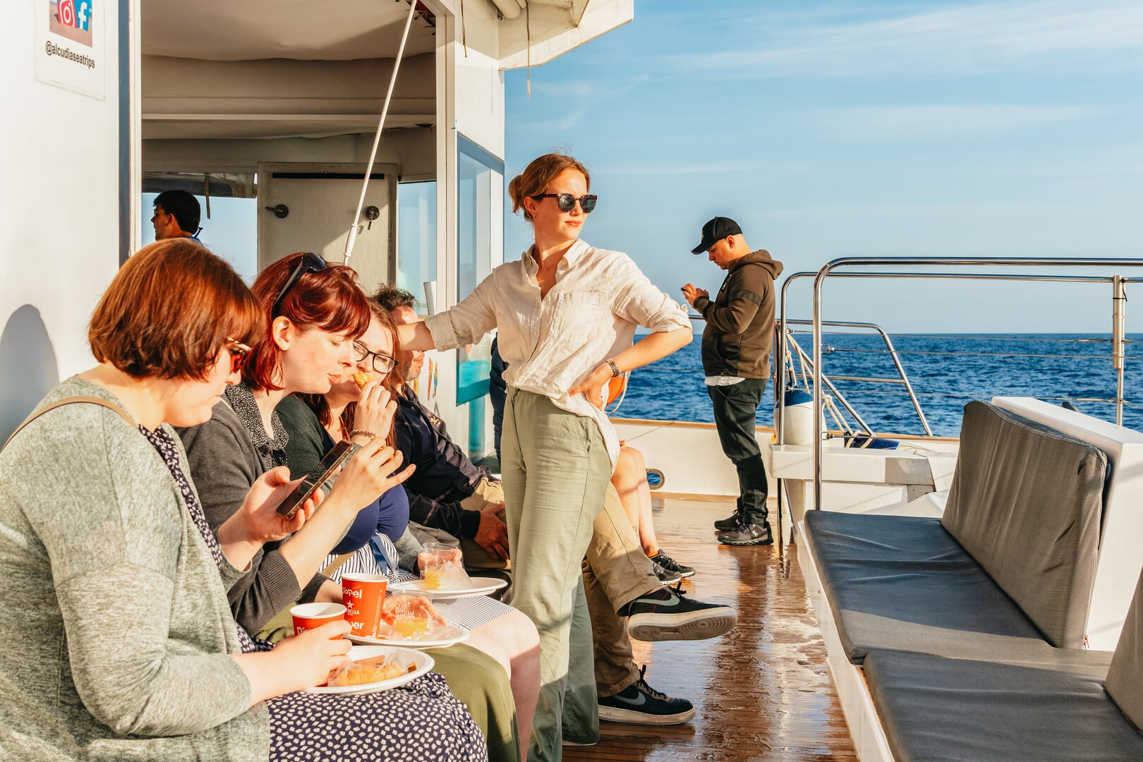 lunch on the catamaran