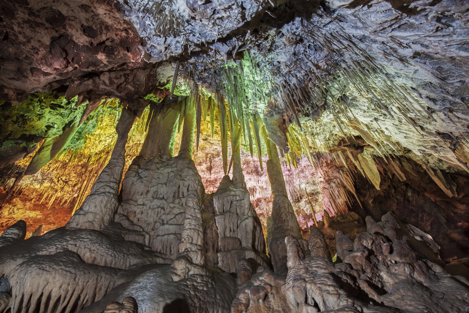rock formation inside caves