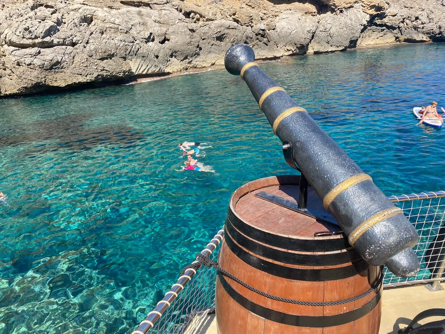 swim in crystal clear water