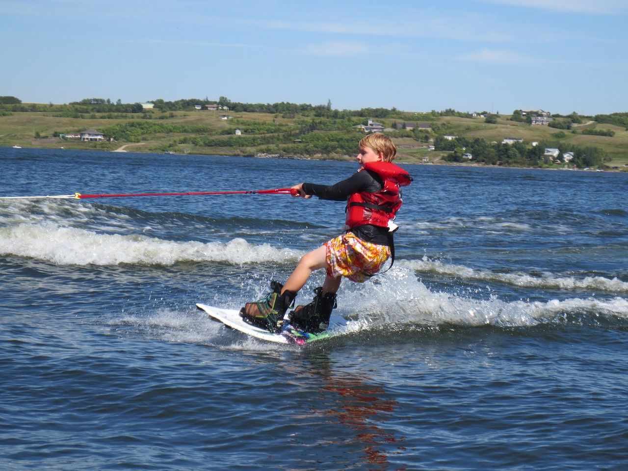Child on the wakeboard