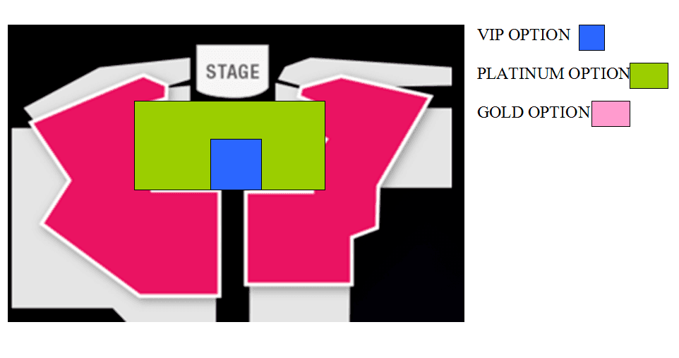gold seats close to stage