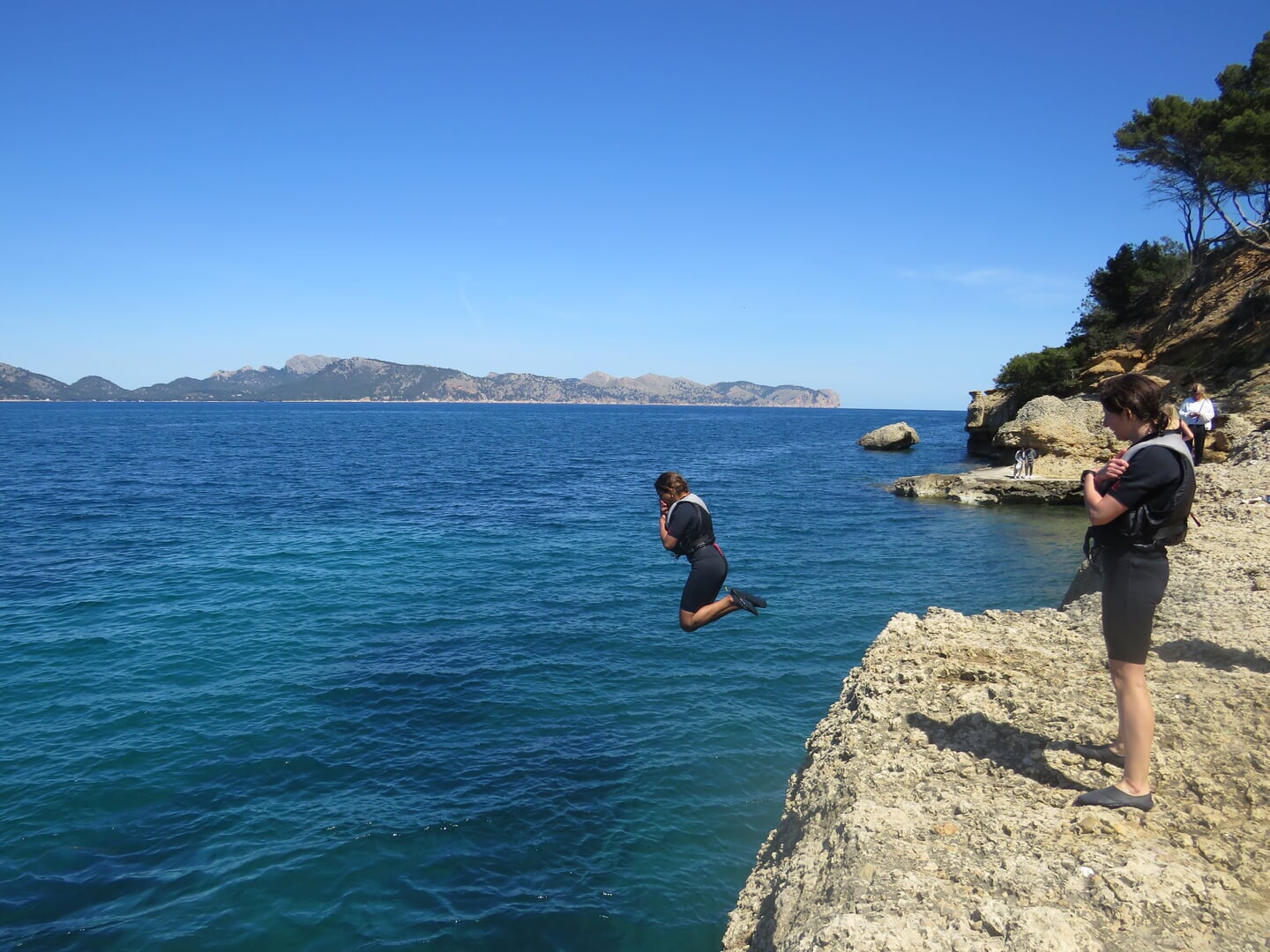 cliff jumping