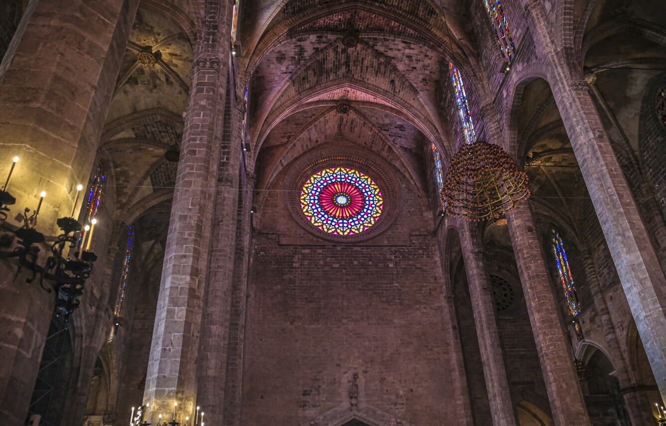 window inside cathedral