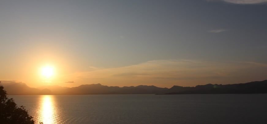 sunset time in north Mallorca